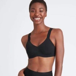 Knix Black Padded V-Neck Bra - Wide Strap Sz 5: 38C 40C 36D 38D